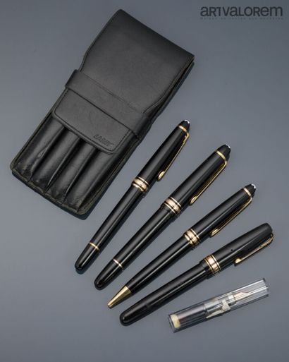 MONTBLANC
Three Meisterstück pens in black...
