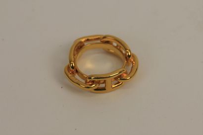 HERMÈS
Gilded metal scarf ring Regatta model...