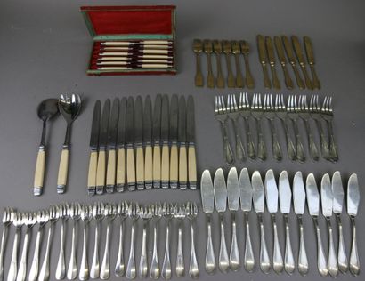 MANNETTE- Silver-plated set of cutlery including:...
