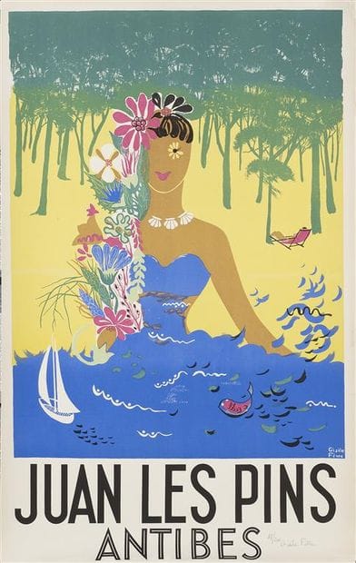 Gisèle FEVRE 
Juan Les Pins, Antibes,
Serigraph...