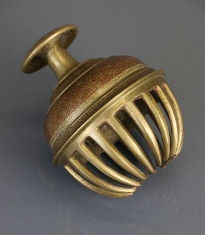 INDIA,
Elephant bell with claws in damascened...