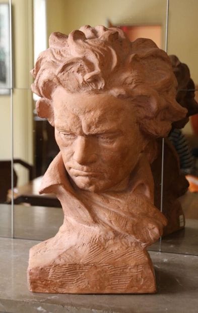 Ugo CIPRIANI, after,
Portrait of Beethoven,
Terracotta...