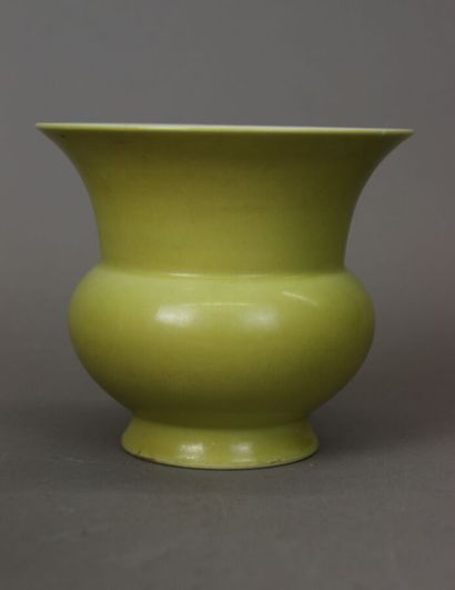 CHINA. 
Tan yu porcelain vase, glazed white...