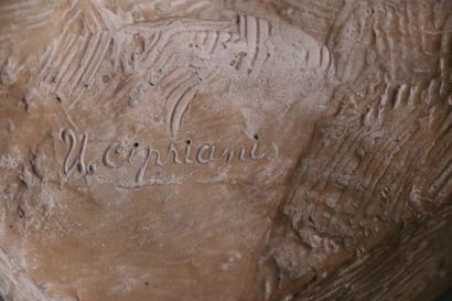 Ugo CIPRIANI, after,
Portrait of Beethoven,
Terracotta...