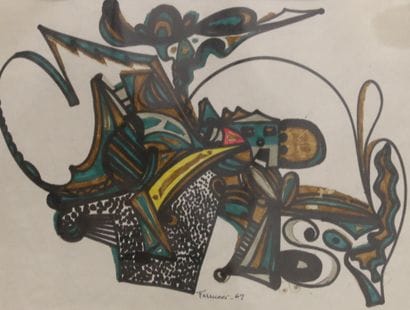 FERRUCCI (20th century)
Untitled, 1969, 
Colored...