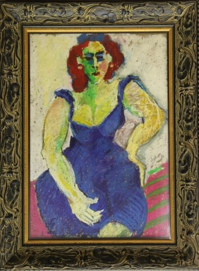 Serge HANIN (born 1945) 
Woman in a Blue...