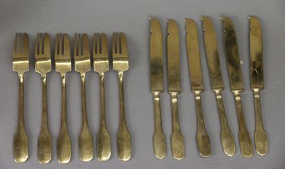 MANNETTE- Silver-plated set of cutlery including:...