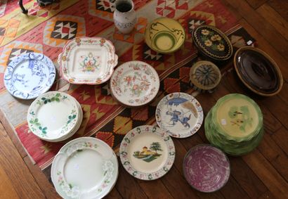 MANNETTE - Set of earthenware plates including...