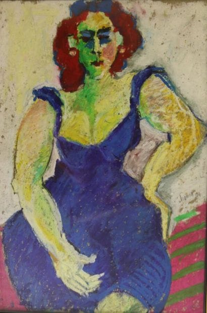 Serge HANIN (born 1945) 
Woman in a Blue...