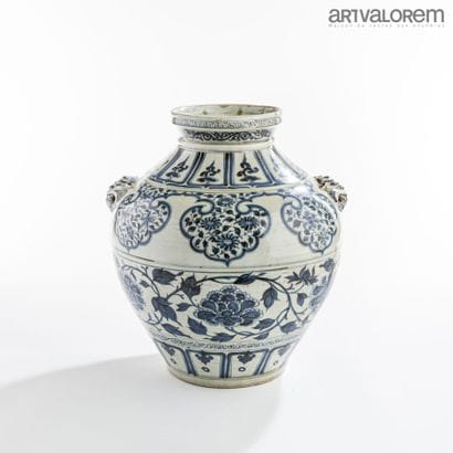 CHINA in the Yuan style,
Jar with handles...
