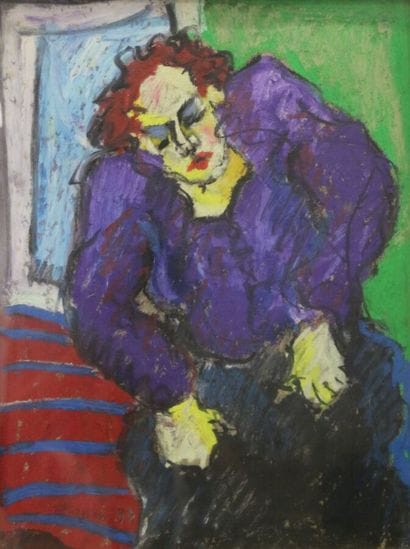 Serge HANIN (born 1945)
Woman in a purple...