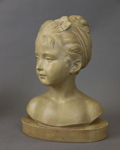 XXth CENTURY SCHOOL after HOUDON, 
Bust of...