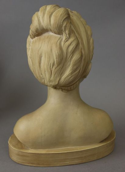 XXth CENTURY SCHOOL after HOUDON, 
Bust of...