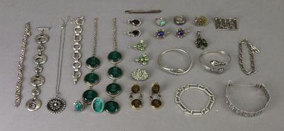 Costume jewelry set including a pair of earrings,...