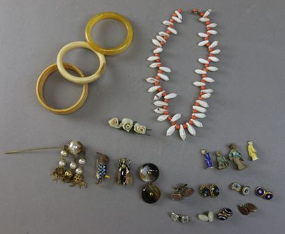 Costume jewelry set comprising: necklace...