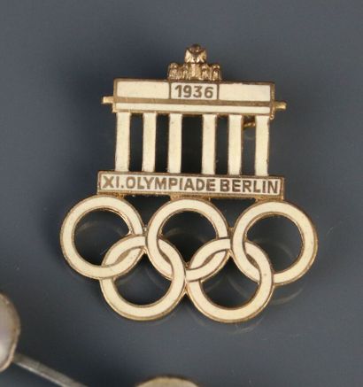Enameled metal brooch made for the 1936 Berlin...