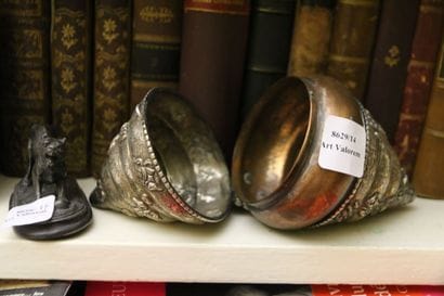 Set of display items including: regula bulldog,...