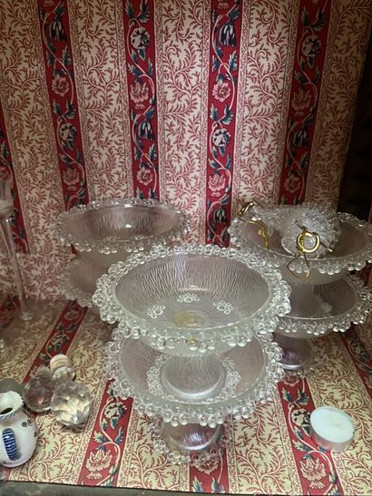 MANNETTE - Set of crystal stemware, goblets,...