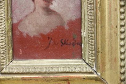 Jules SKODA (20th)
Portrait, 
Oil on panel...