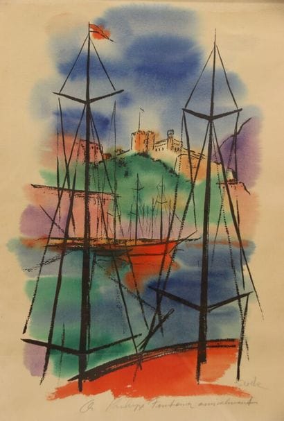 SEVEK (1918-1994)
Harbor view
Watercolor...