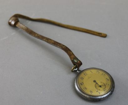 OMEGA 
Pocket watch in steel, dial with Arabic...