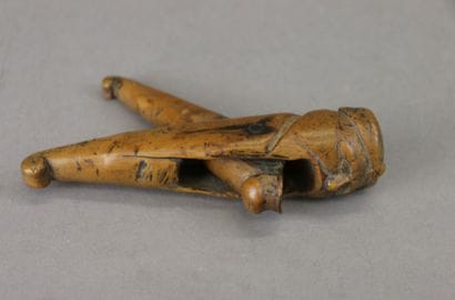 Nutcracker probably in carved boxwood, decorated...
