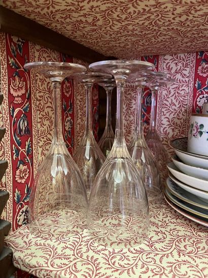 MANNETTE - Set of crystal stemware, goblets,...