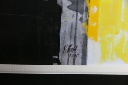P. BOST (20th)
Yellow, black and blue abstraction,...