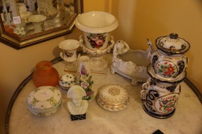 MANNETTE - Set of porcelain showcases including...