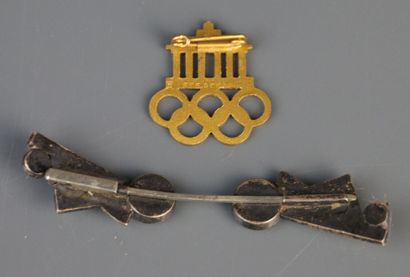 Enameled metal brooch made for the 1936 Berlin...