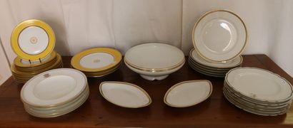 MANNETTE - Limoges porcelain dinner service...
