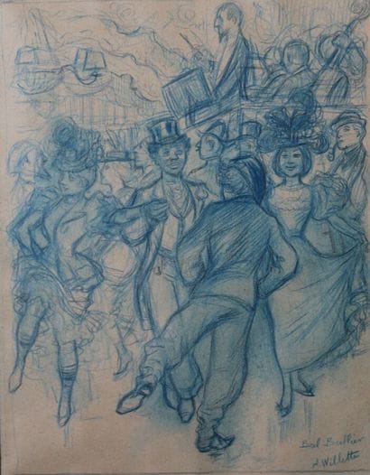 Léon Adolphe WILLETTE (1857-1926)
Bal Bullier,
Pencil...