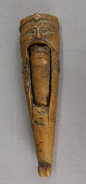 Nutcracker probably in carved boxwood, decorated...