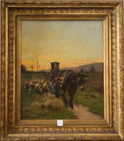19th century SCHOOL,
The shepherdess and...