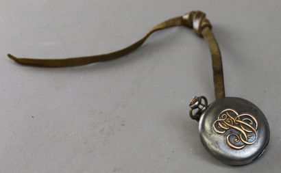 OMEGA 
Pocket watch in steel, dial with Arabic...