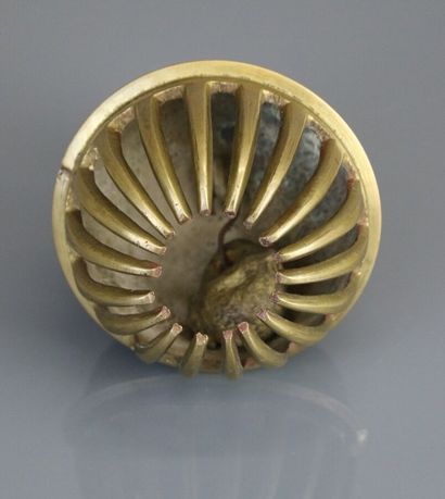 INDIA,
Elephant bell with claws in damascened...