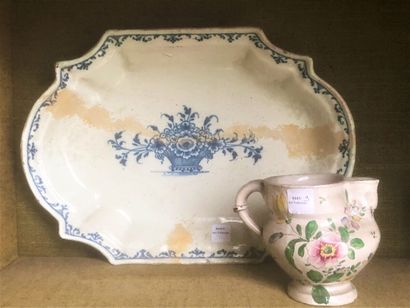 Earthenware dish with moving contours (restorations),...