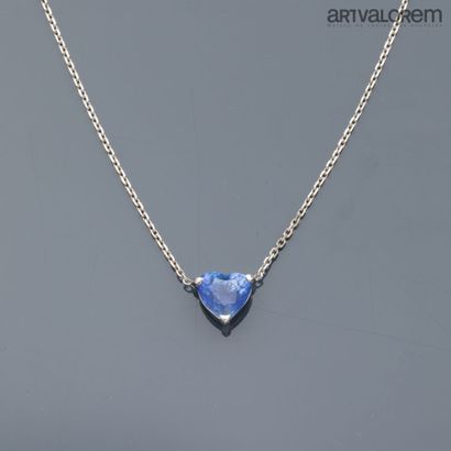 Necklace in 750°/°° white gold, featuring...
