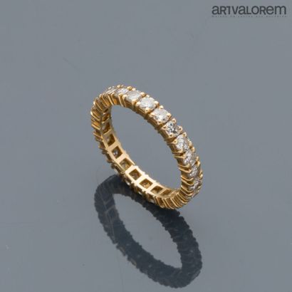 American wedding band in 750°/°° yellow gold...