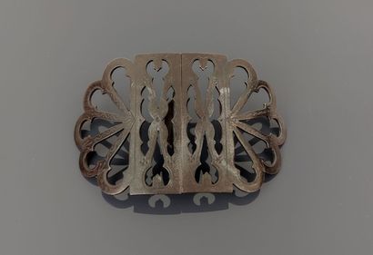 Gothic Revival engraved and pierced iron...