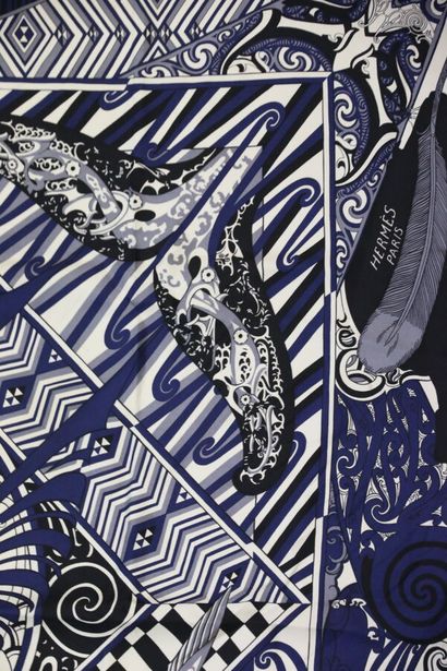 HERMÈS Paris
Printed silk twill square, titled...