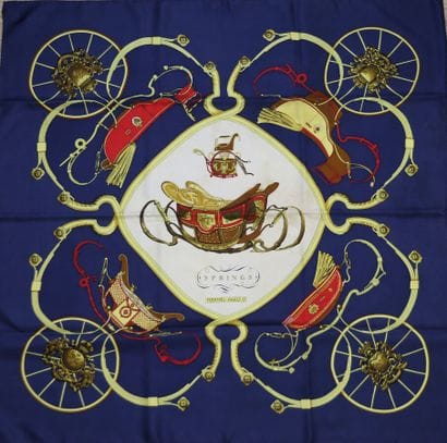 HERMES Paris
Printed silk square, titled...
