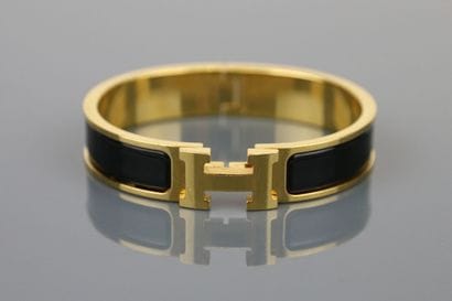 HERMÈS Paris
H-click bracelet, black enamel,...