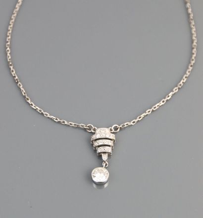 750 °/°° white gold necklace centered on...