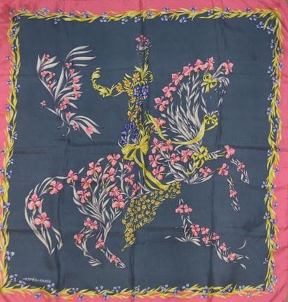 HERMÈS Paris
Printed silk square, 