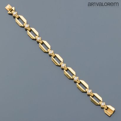 Bracelet in yellow gold 750°/°° articulated...