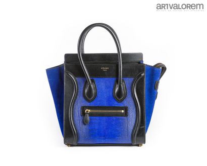 CELINE
Luggage handbag in black box calfskin,...