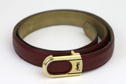YVES SAINT LAURENT Paris
Burgundy leather...