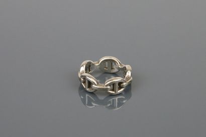 HERMÈS Paris
Anchor chain ring in silver.
Signed,...