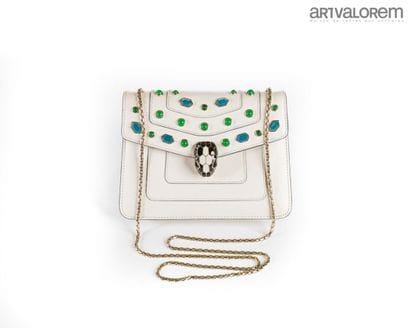 BULGARI
Serpenti' shoulder bag in cream lambskin...